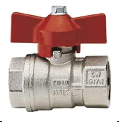 MINI LOW PRESSURE BALL VALVE 1/4" BSP F/F - RED T HANDLE