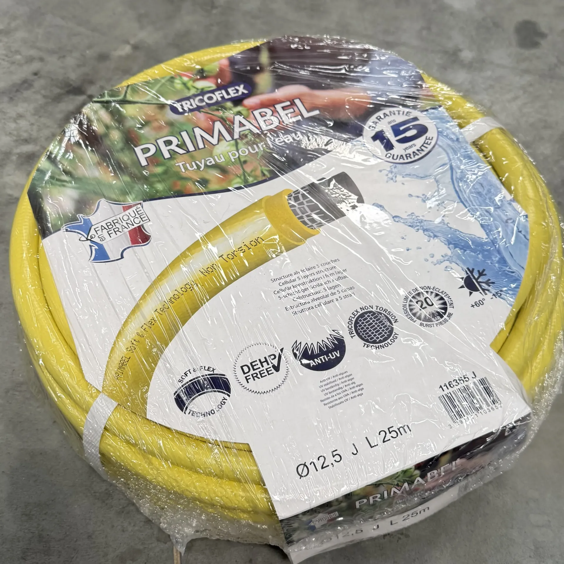 YELLOW WATER PVC DELIVERY HOSE 3/4"